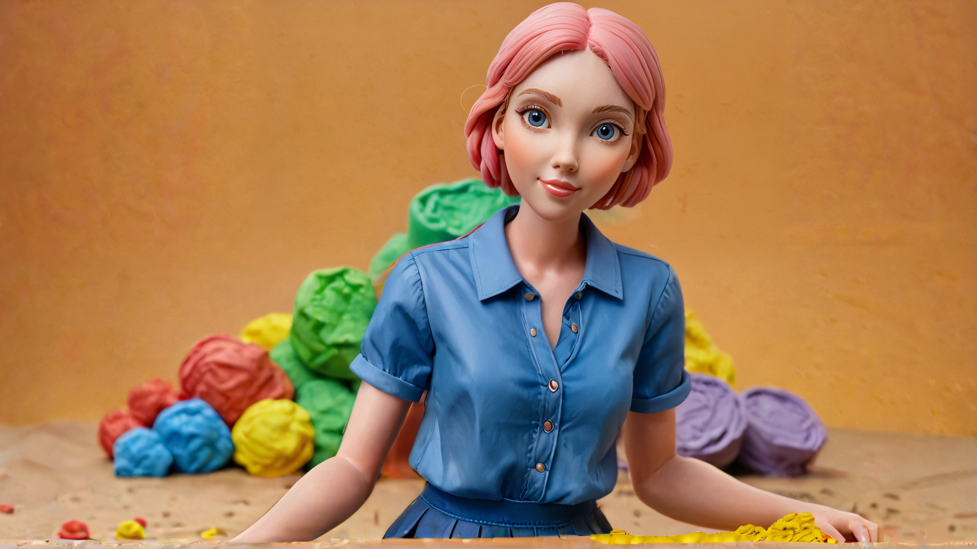 plastelina studio szkicuje kreuje, koloruje, aranżuje przestrzeń